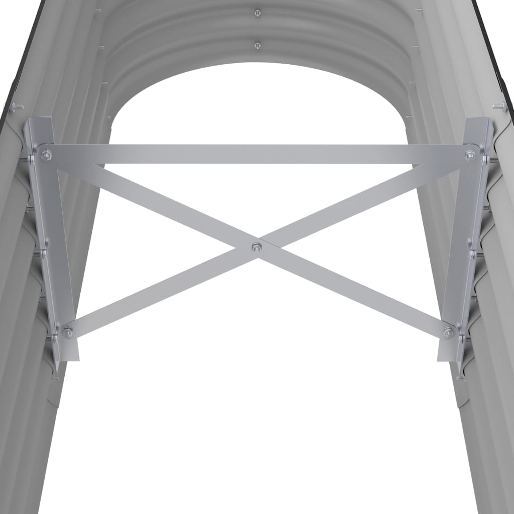 vidaXL Strat înălțat grădină 152x40x36 cm oțel galvanizat