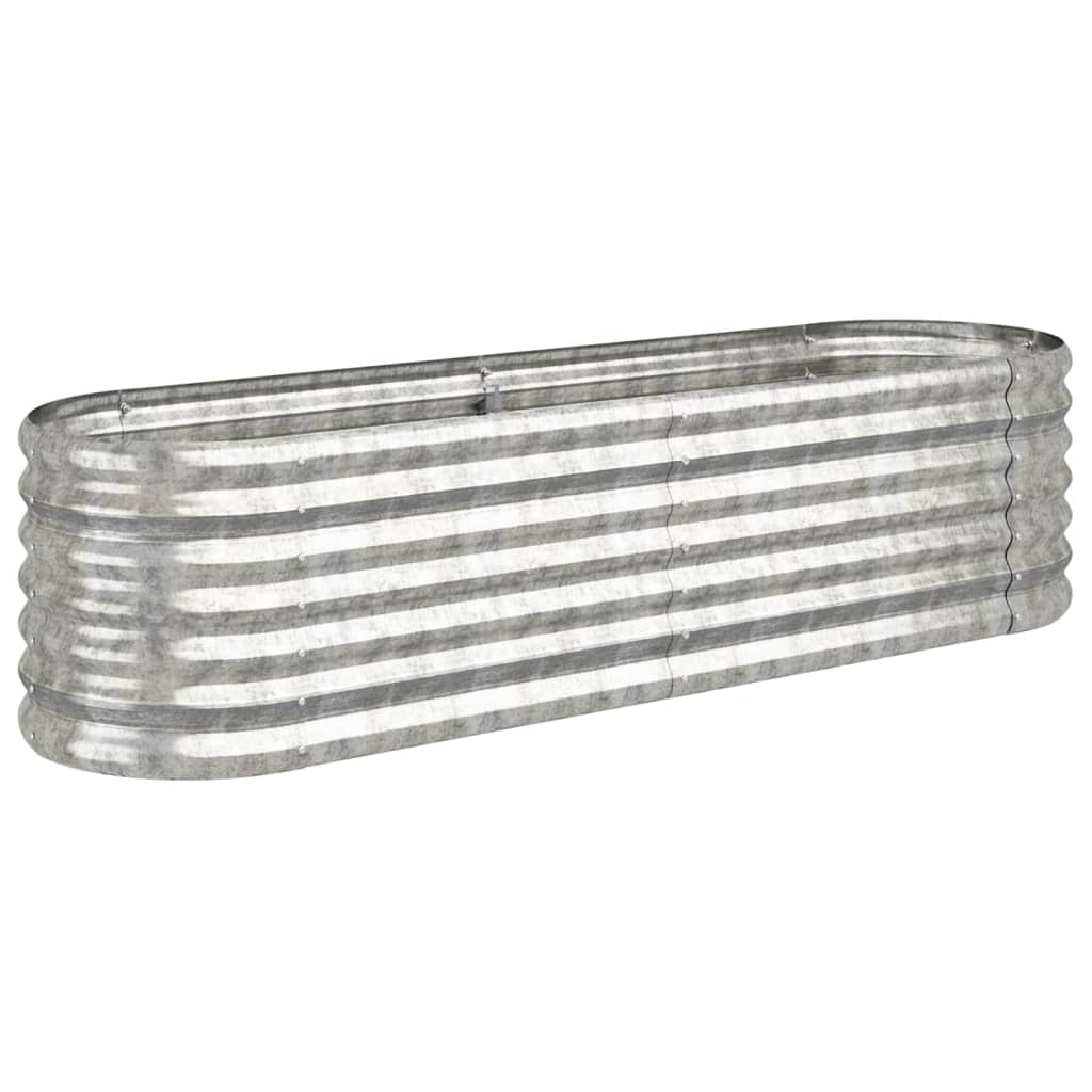 vidaXL Strat înălțat grădină 152x40x36 cm oțel galvanizat