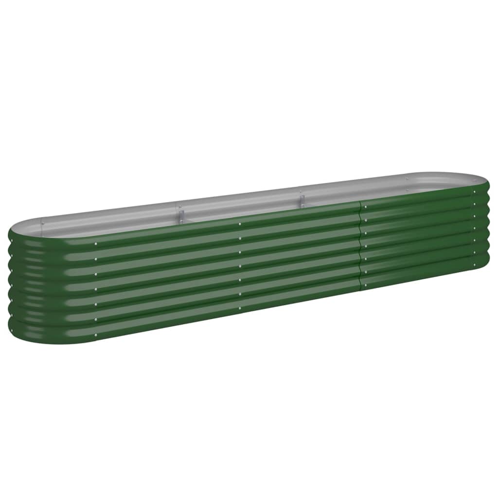 vidaXL Strat înălțat grădină 224x40x36 cm oțel galvanizat