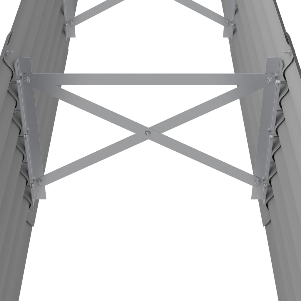 vidaXL Strat înălțat grădină gri 224x40x36cm oțel galvanizat