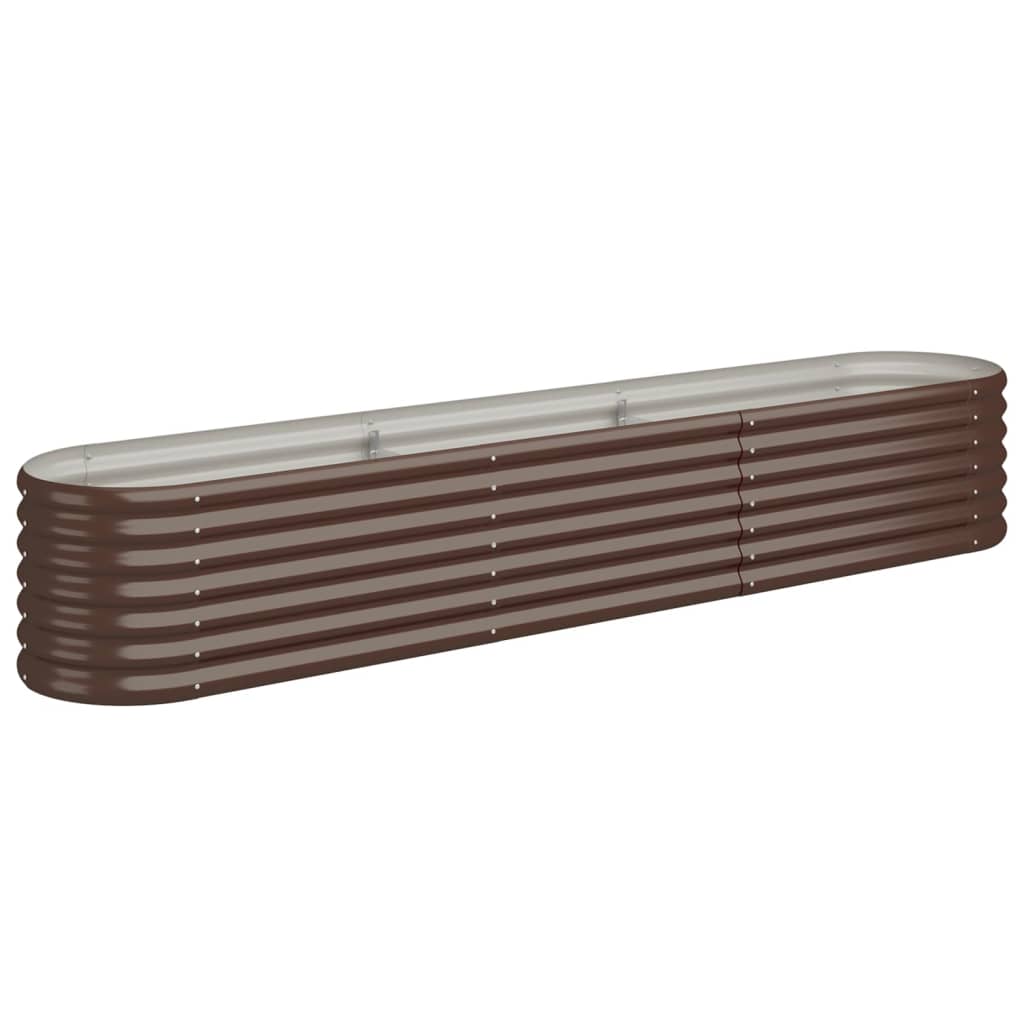 vidaXL Strat înălțat grădină 224x40x36 cm oțel galvanizat