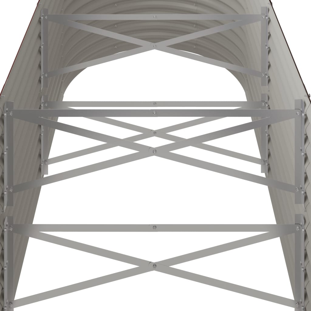 vidaXL Strat înălțat grădină 224x40x36 cm oțel galvanizat