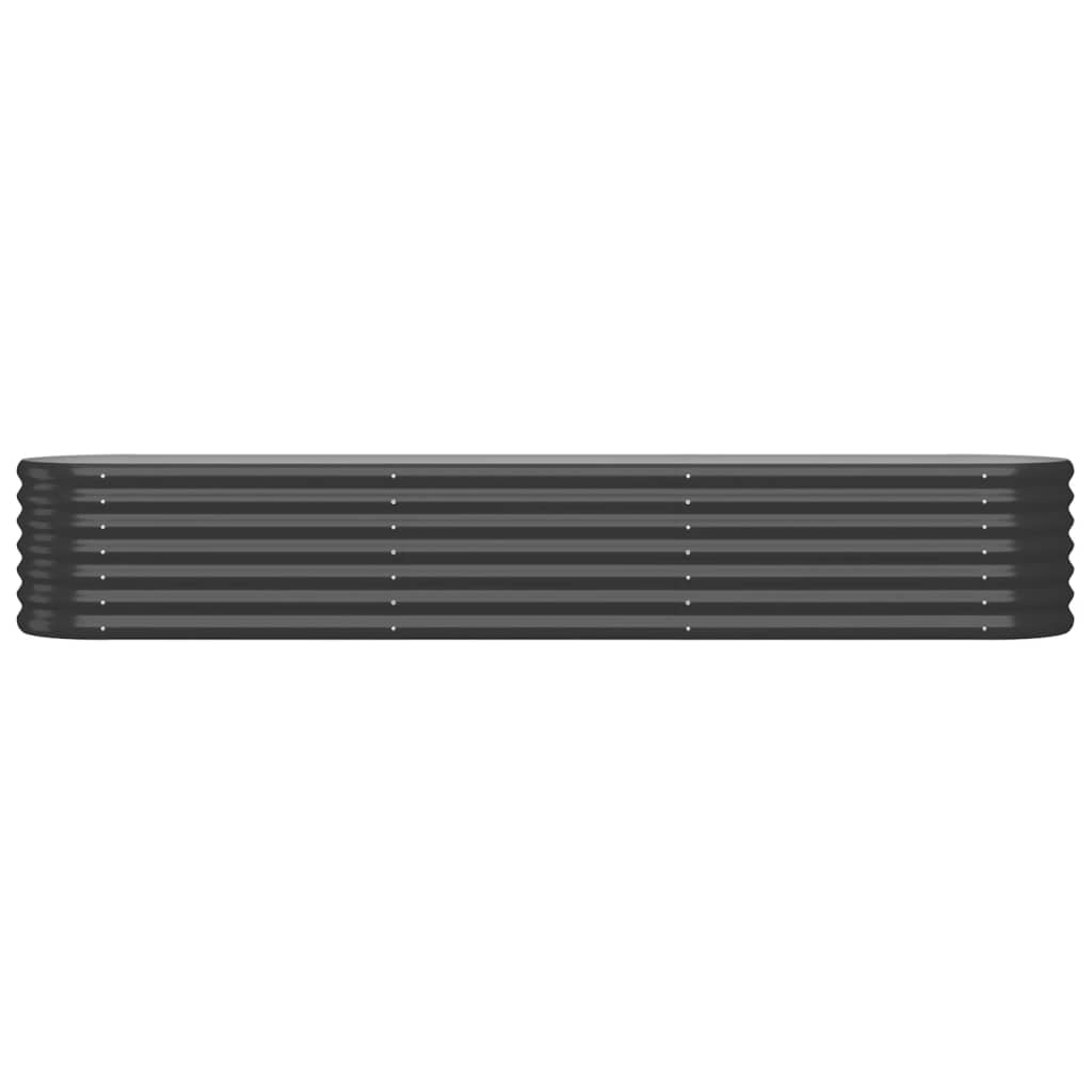 vidaXL Strat înălțat grădină 224x40x36 cm oțel galvanizat