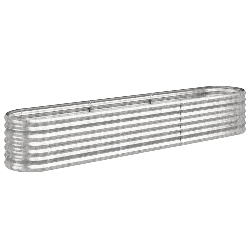 vidaXL Strat înălțat grădină 224x40x36 cm oțel galvanizat