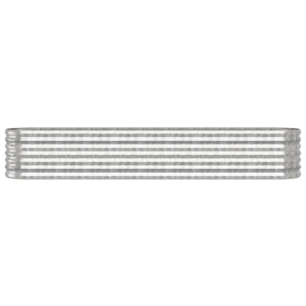vidaXL Strat înălțat grădină 224x40x36 cm oțel galvanizat