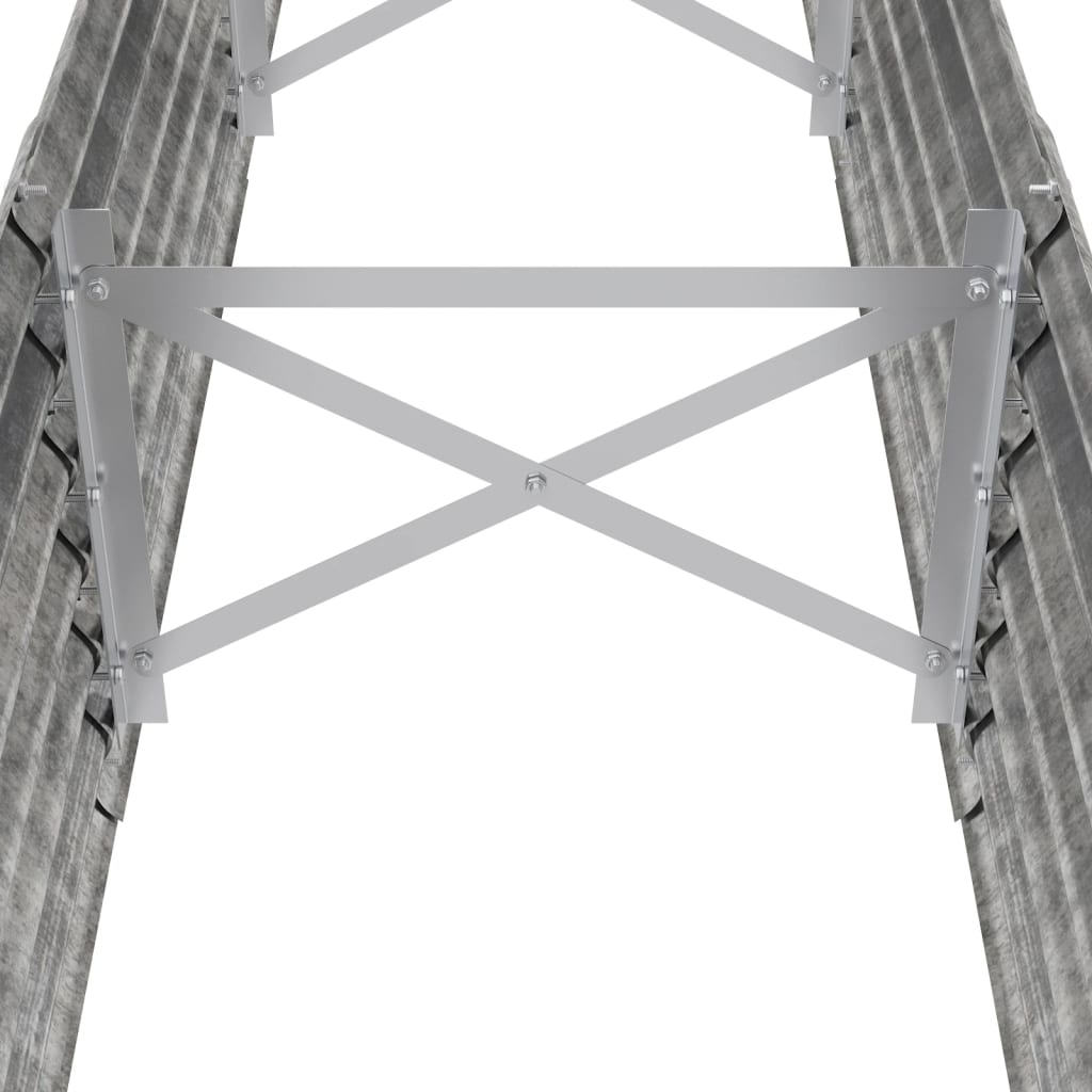vidaXL Strat înălțat grădină 224x40x36 cm oțel galvanizat