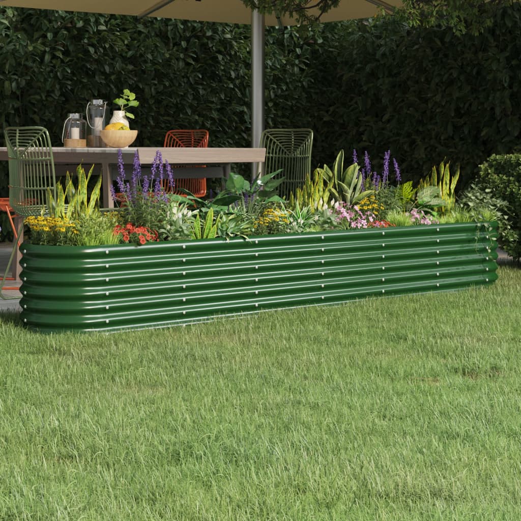 vidaXL Strat înălțat grădină 260x40x36 cm oțel galvanizat