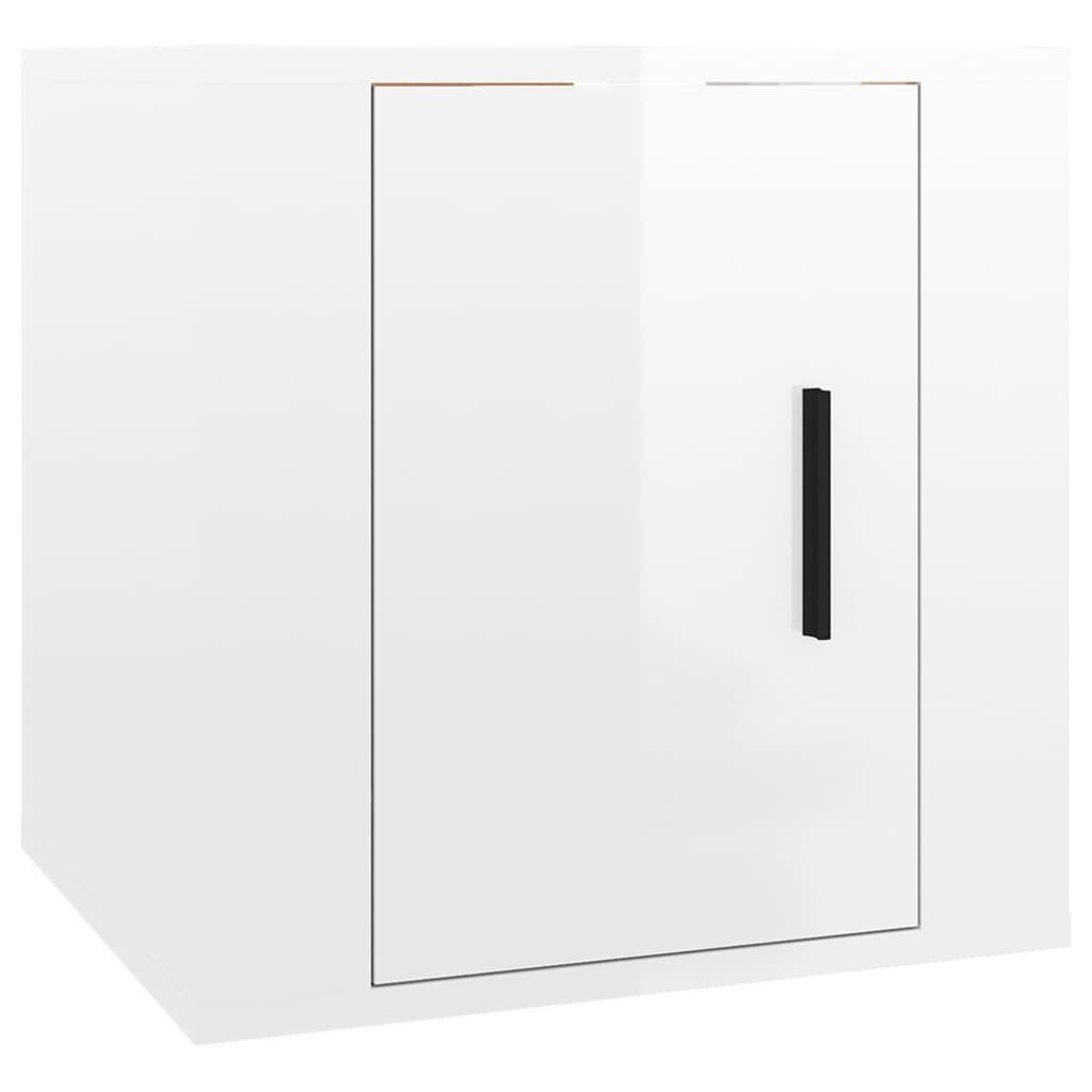vidaXL Set dulap TV, 5 piese, alb extralucios, lemn prelucrat vidaXL Set dulap TV, 5 piese, alb extralucios, lemn prelucrat