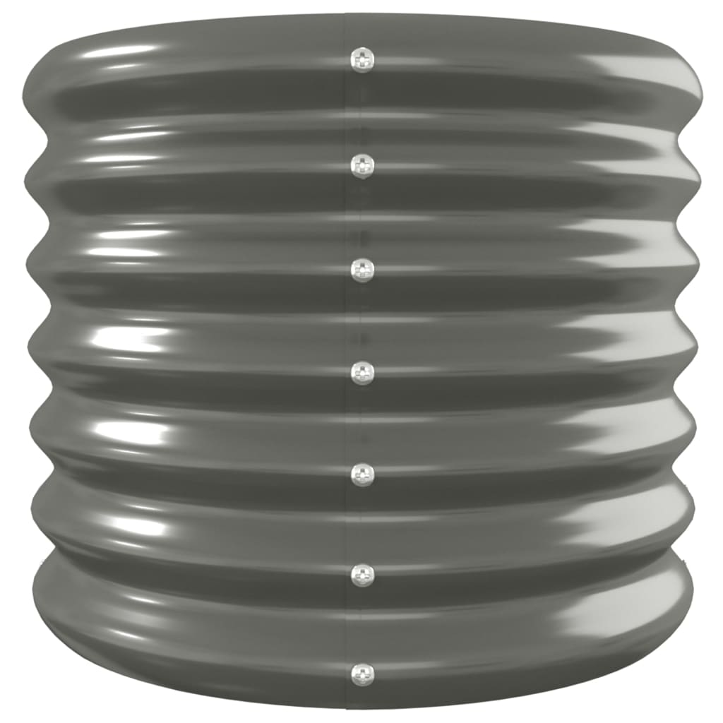 vidaXL Strat înălțat grădină gri 260x40x36cm oțel vopsit electrostatic