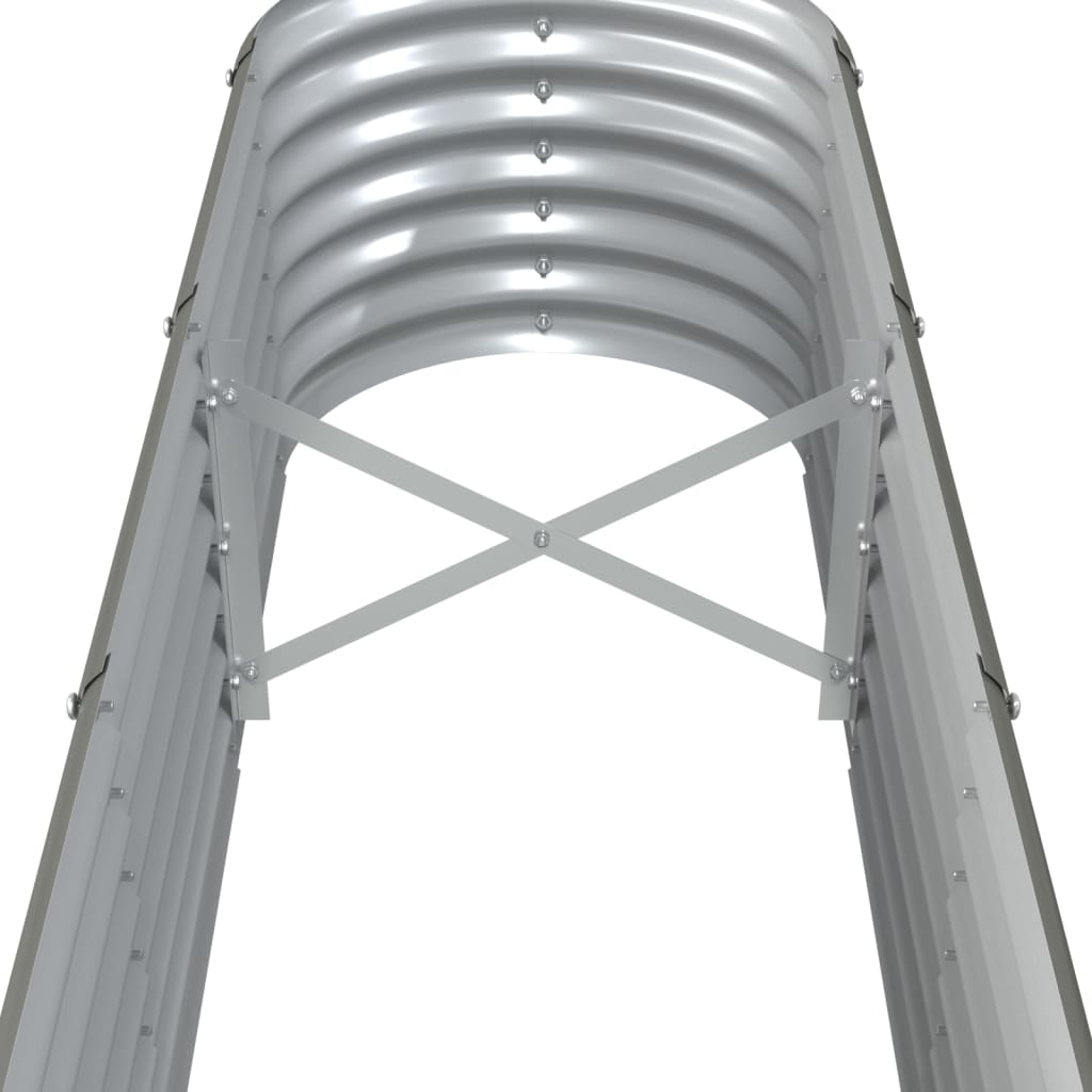 vidaXL Strat înălțat grădină gri 260x40x36cm oțel vopsit electrostatic