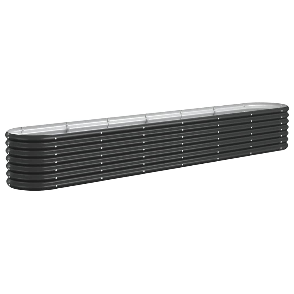 vidaXL Strat înălțat grădină 260x40x36 cm oțel vopsit electrostatic