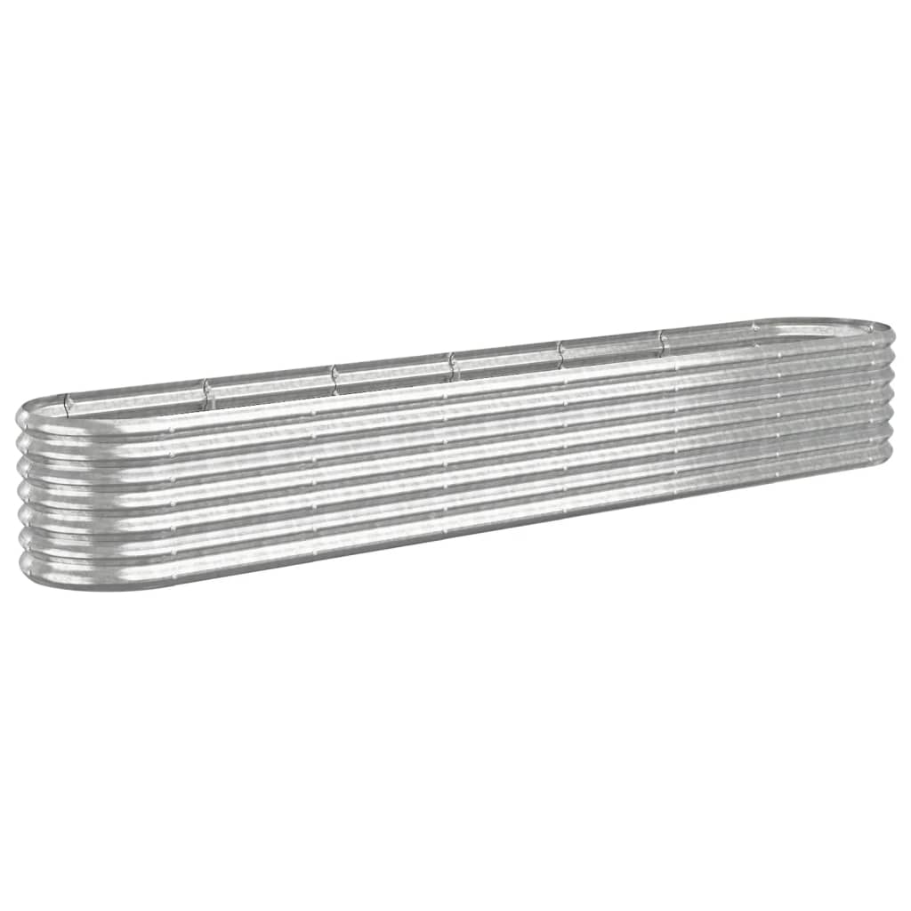 vidaXL Strat înălțat grădină 260x40x36 cm oțel galvanizat
