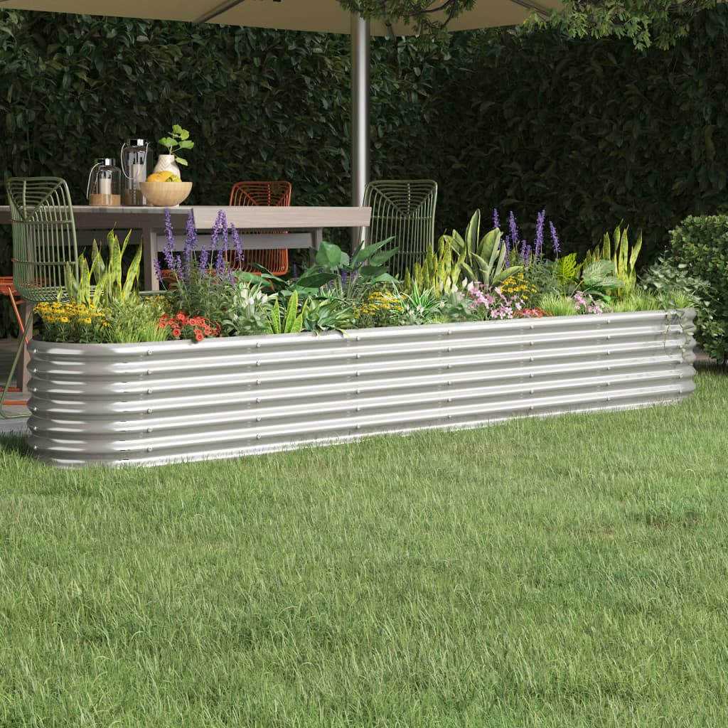 vidaXL Strat înălțat grădină 260x40x36 cm oțel galvanizat