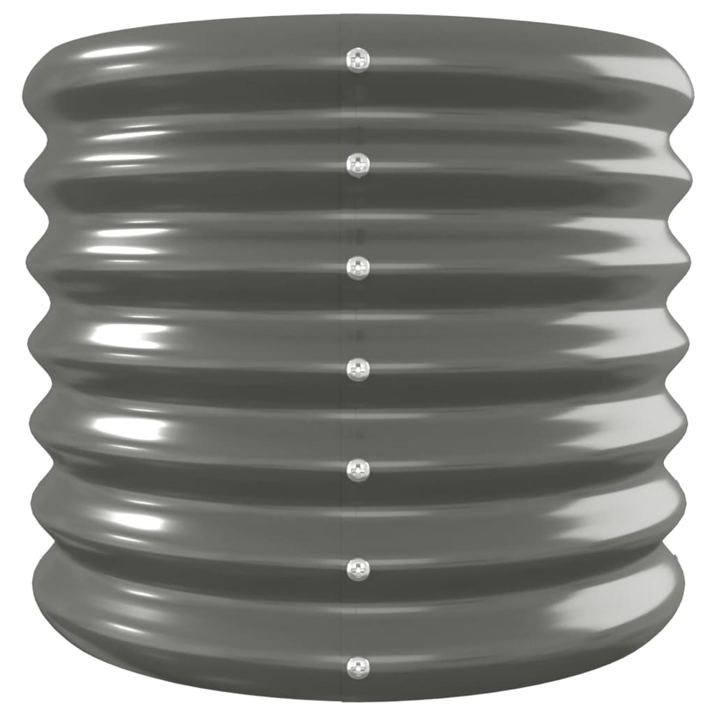 vidaXL Strat înălțat grădină gri 332x40x36cm oțel galvanizat