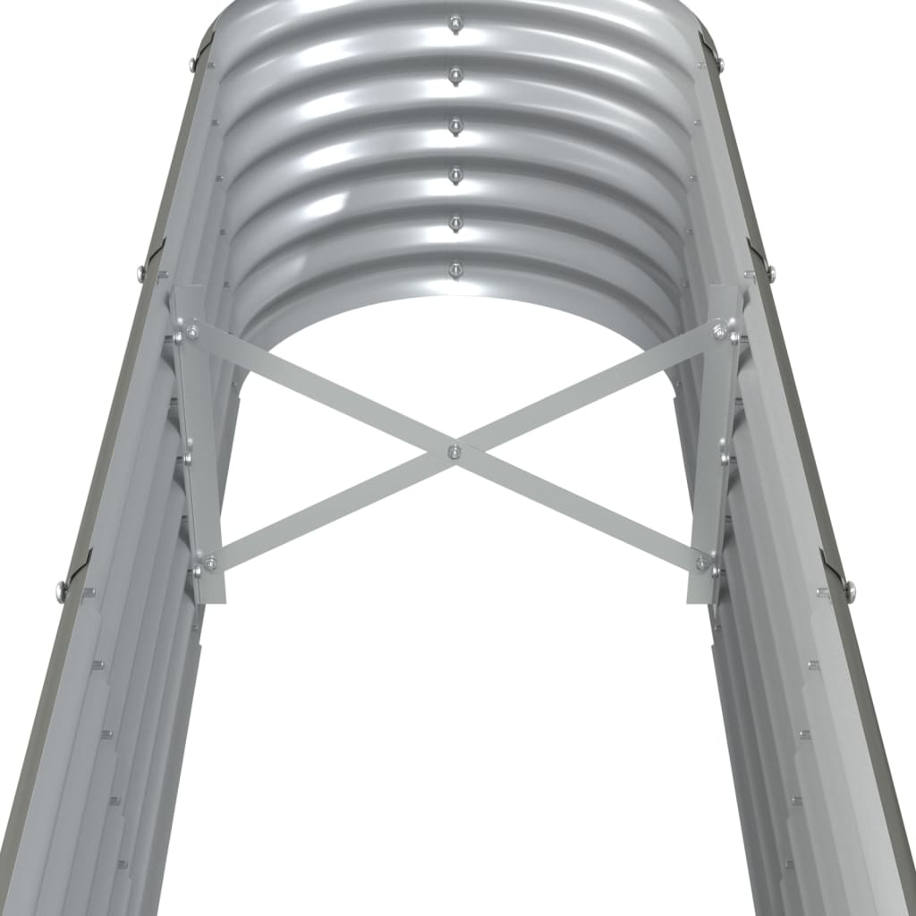 vidaXL Strat înălțat grădină gri 332x40x36cm oțel galvanizat