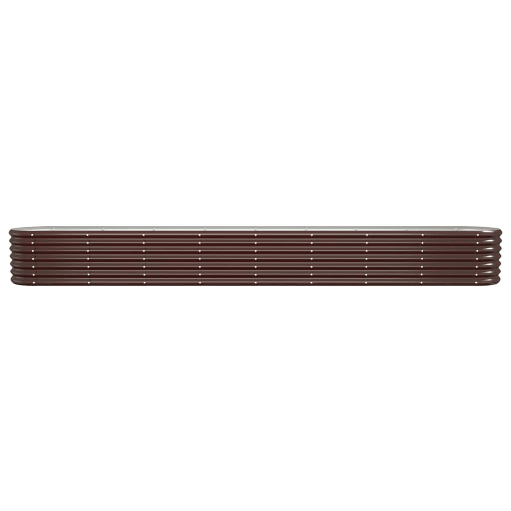 vidaXL Strat înălțat grădină 332x40x36 cm oțel galvanizat