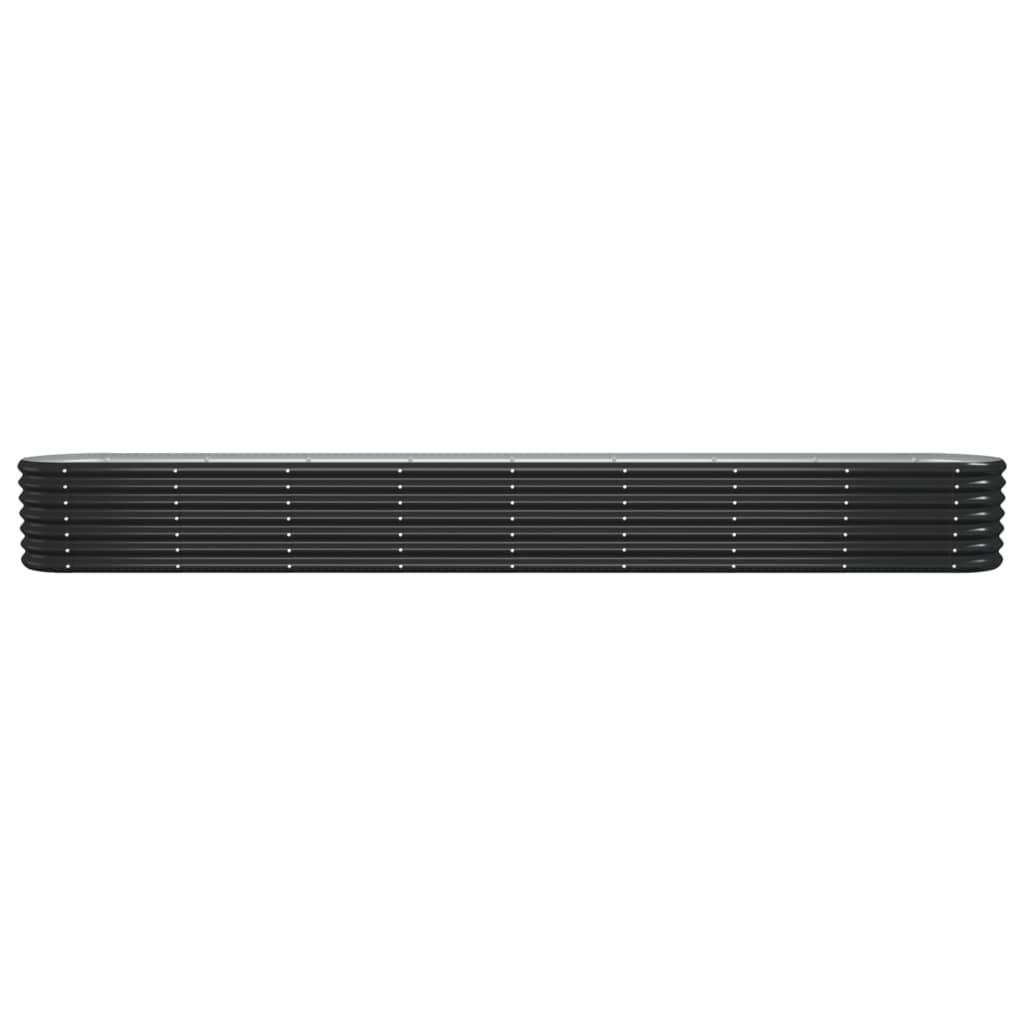 vidaXL Strat înălțat grădină 332x40x36 cm oțel galvanizat