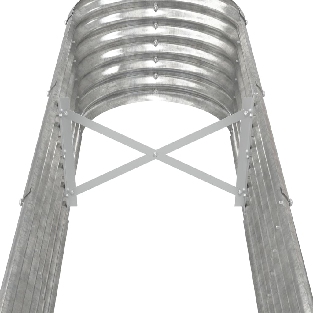vidaXL Strat înălțat grădină 332x40x36 cm oțel galvanizat