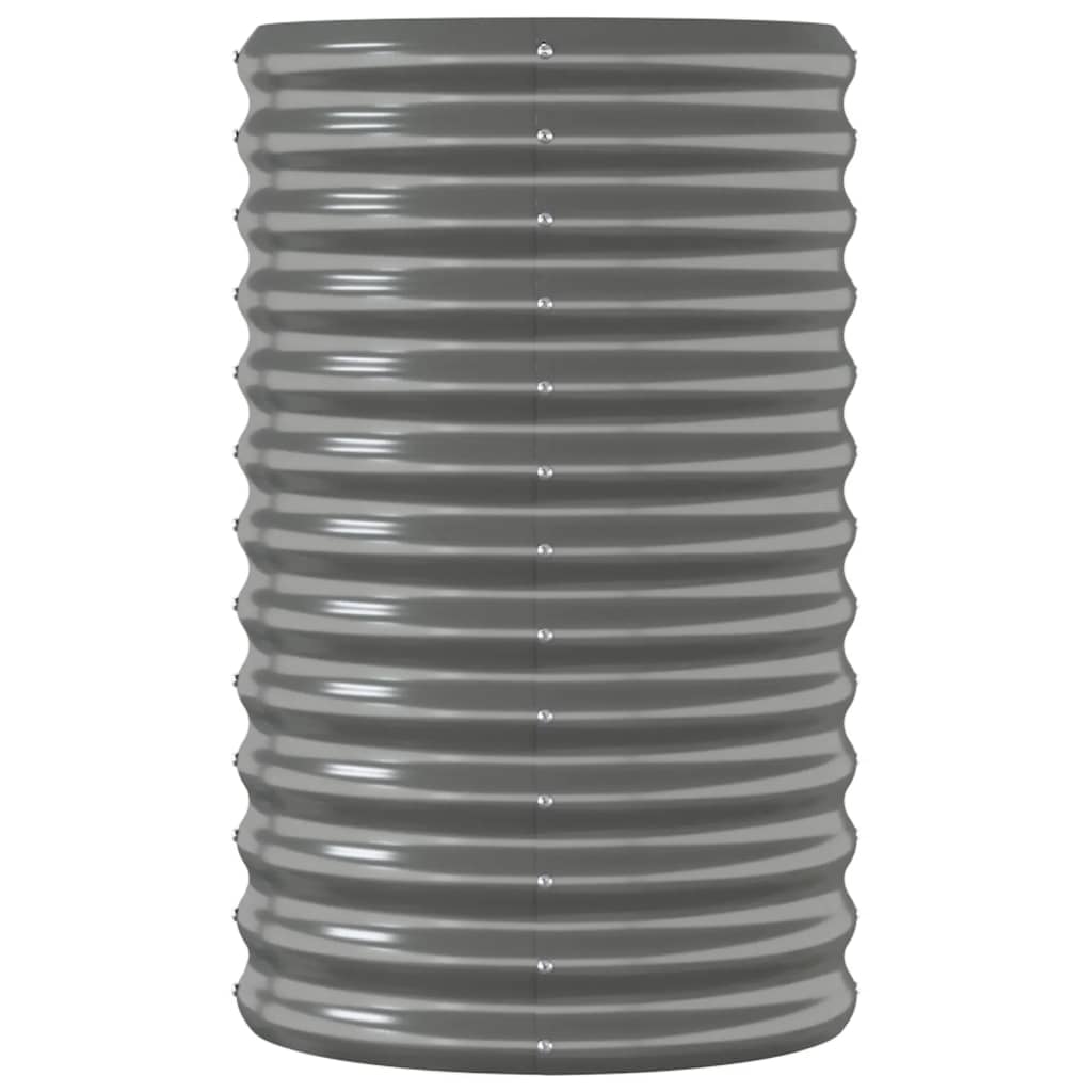 vidaXL Strat înălțat grădină gri 114x40x68cm oțel galvanizat