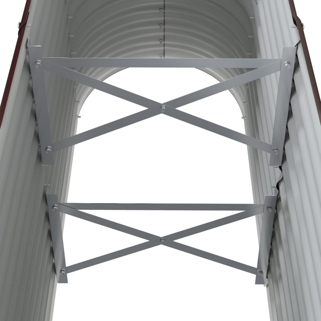 vidaXL Strat înălțat grădină 114x40x68 cm oțel galvanizat