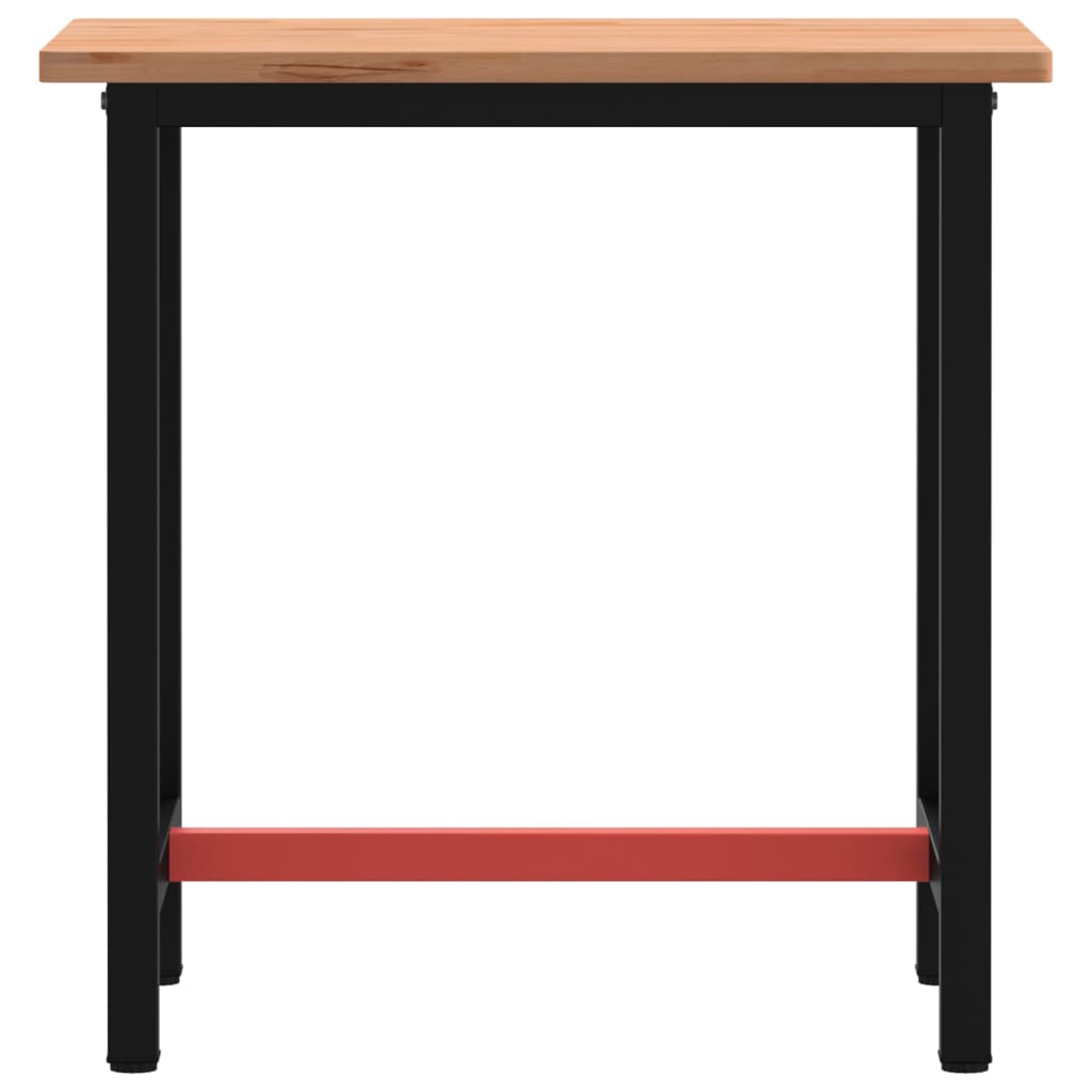vidaXL Banc de lucru 80x55x81,5 cm, lemn masiv de fag și metal vidaXL Banc de lucru 80x55x81,5 cm, lemn masiv de fag și metal