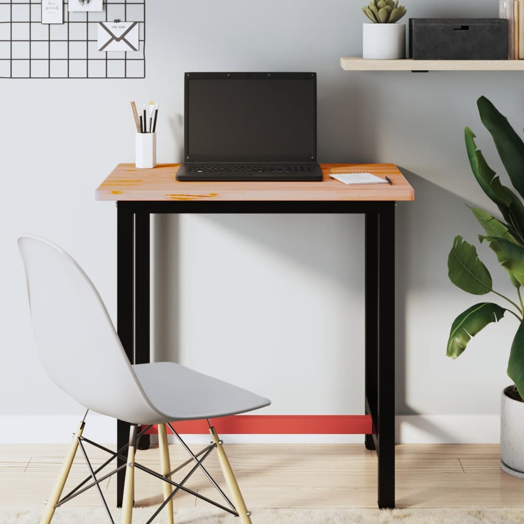 vidaXL Banc de lucru 80x55x81,5 cm, lemn masiv de fag și metal vidaXL Banc de lucru 80x55x81,5 cm, lemn masiv de fag și metal