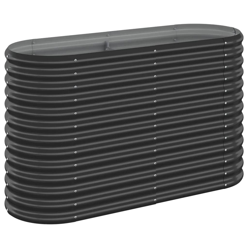 vidaXL Strat înălțat grădină 114x40x68 cm oțel galvanizat