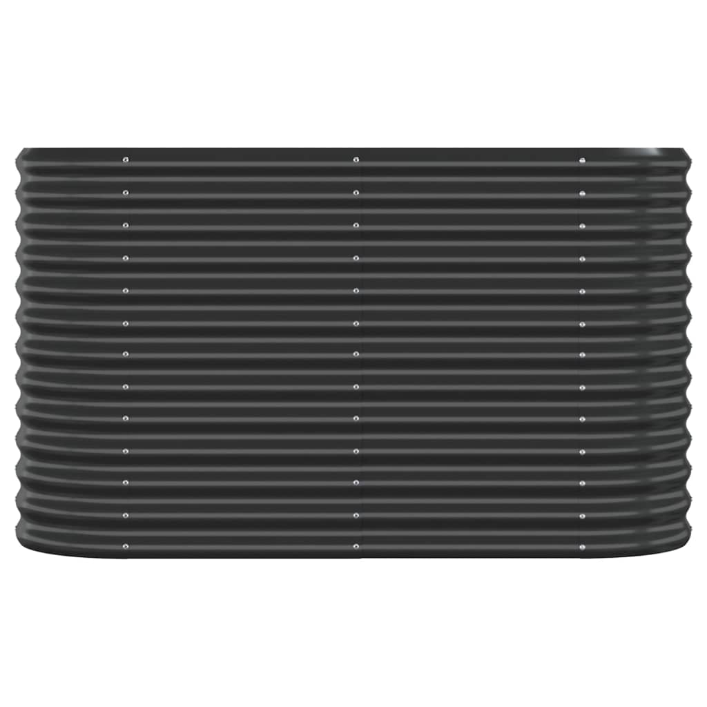 vidaXL Strat înălțat grădină 114x40x68 cm oțel galvanizat