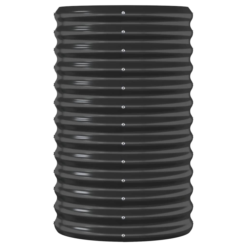 vidaXL Strat înălțat grădină 114x40x68 cm oțel galvanizat