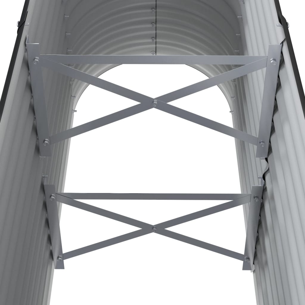 vidaXL Strat înălțat grădină 114x40x68 cm oțel galvanizat