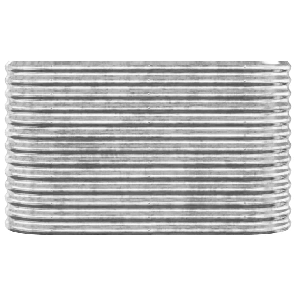 vidaXL Strat înălțat grădină 114x40x68 cm oțel galvanizat