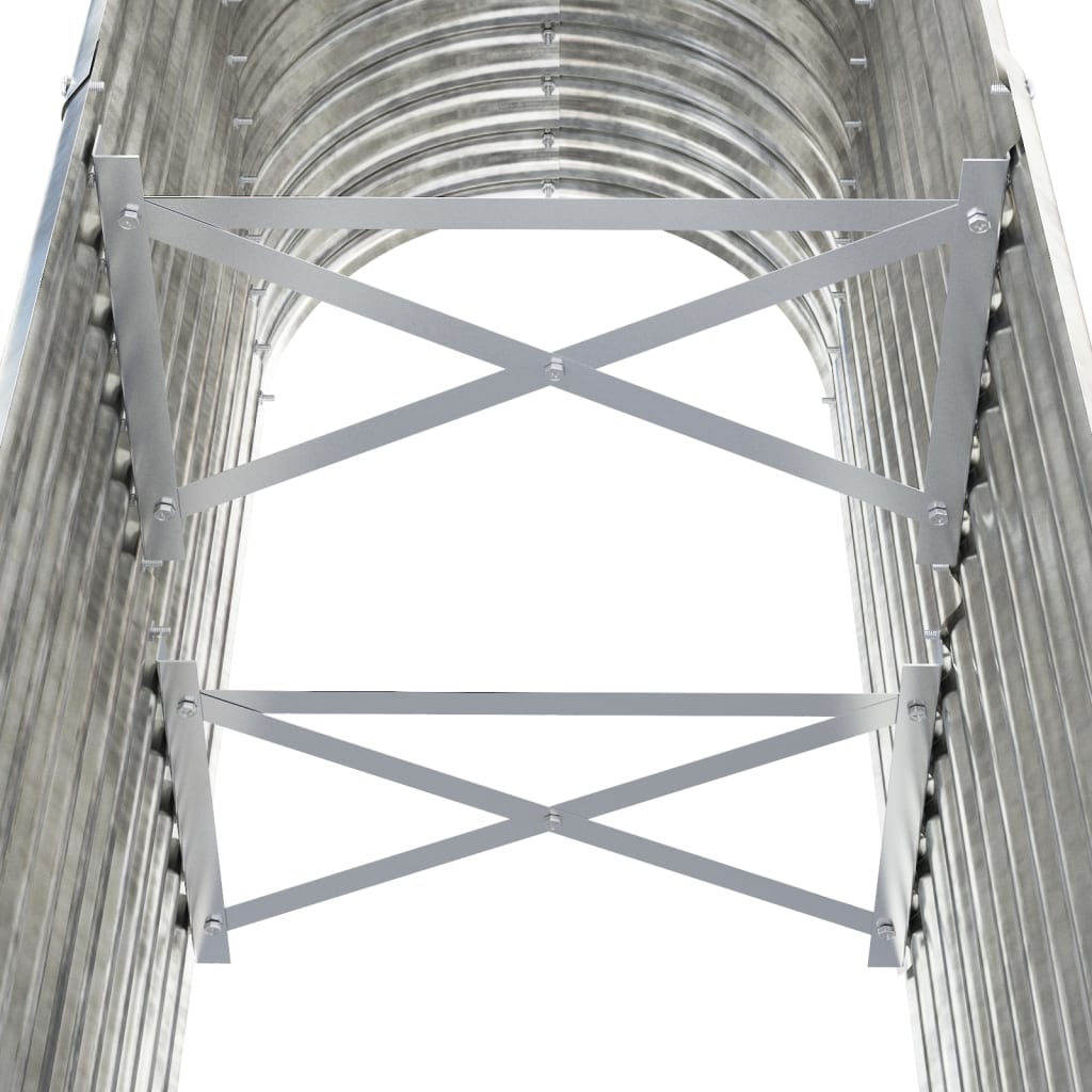 vidaXL Strat înălțat grădină 114x40x68 cm oțel galvanizat