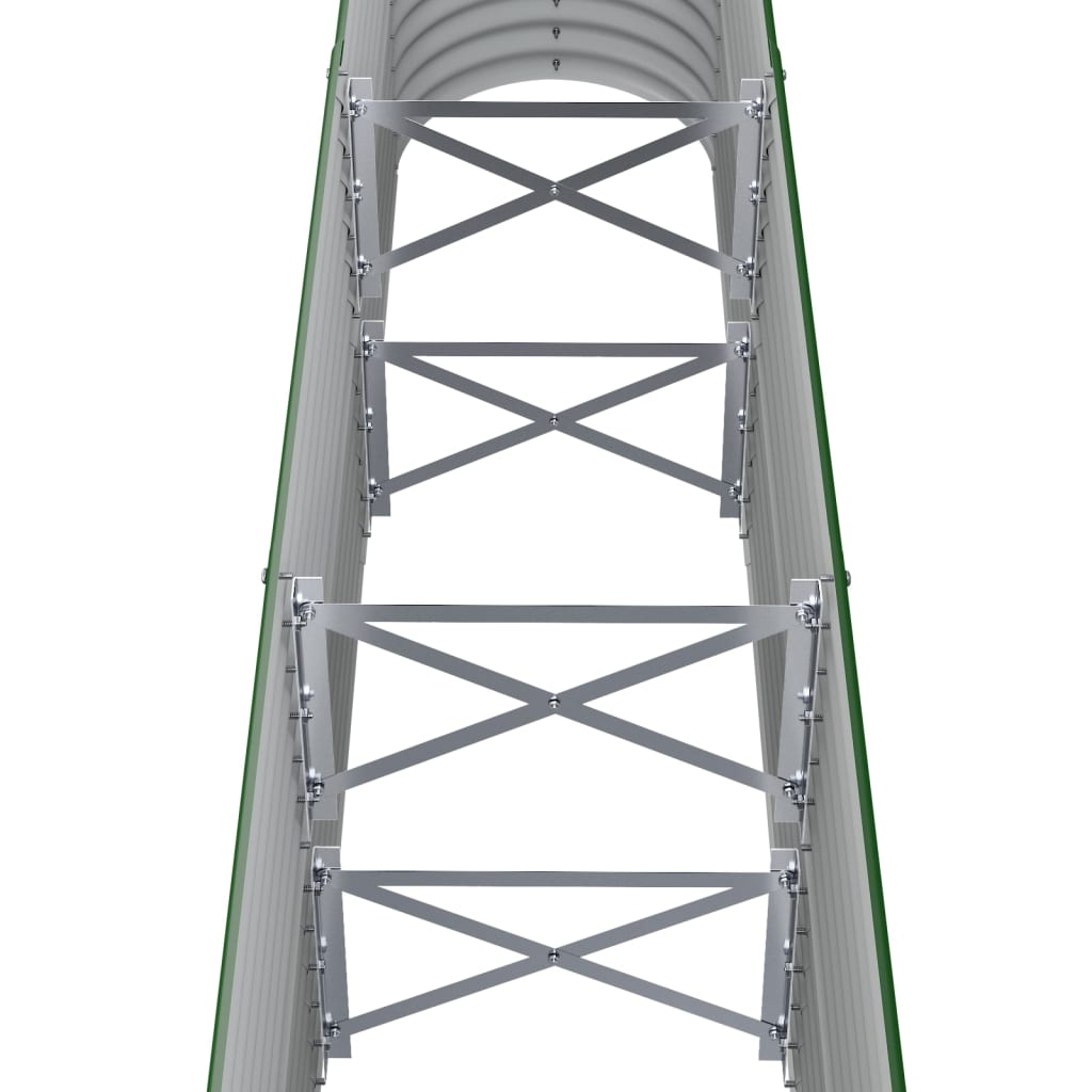 vidaXL Strat înălțat grădină 152x40x68 cm oțel galvanizat