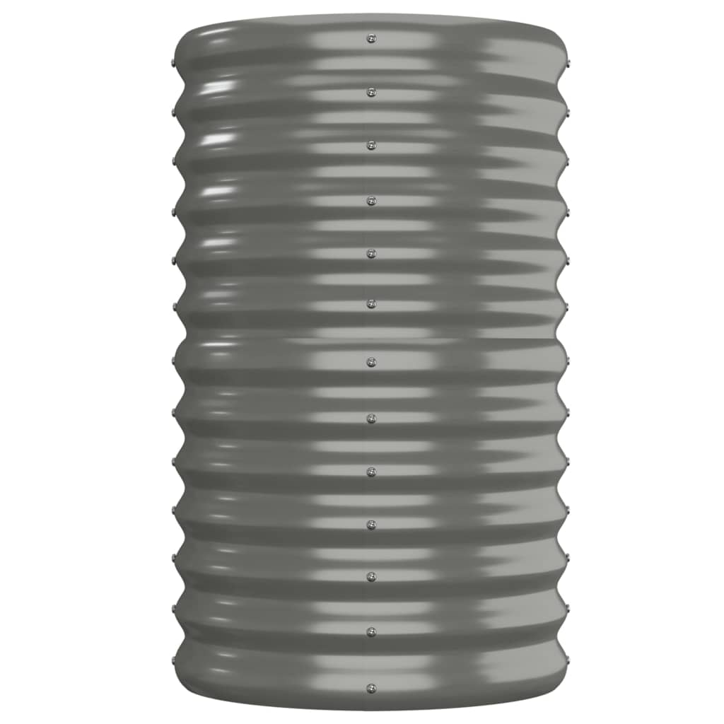 vidaXL Strat înălțat grădină gri 152x40x68cm oțel galvanizat