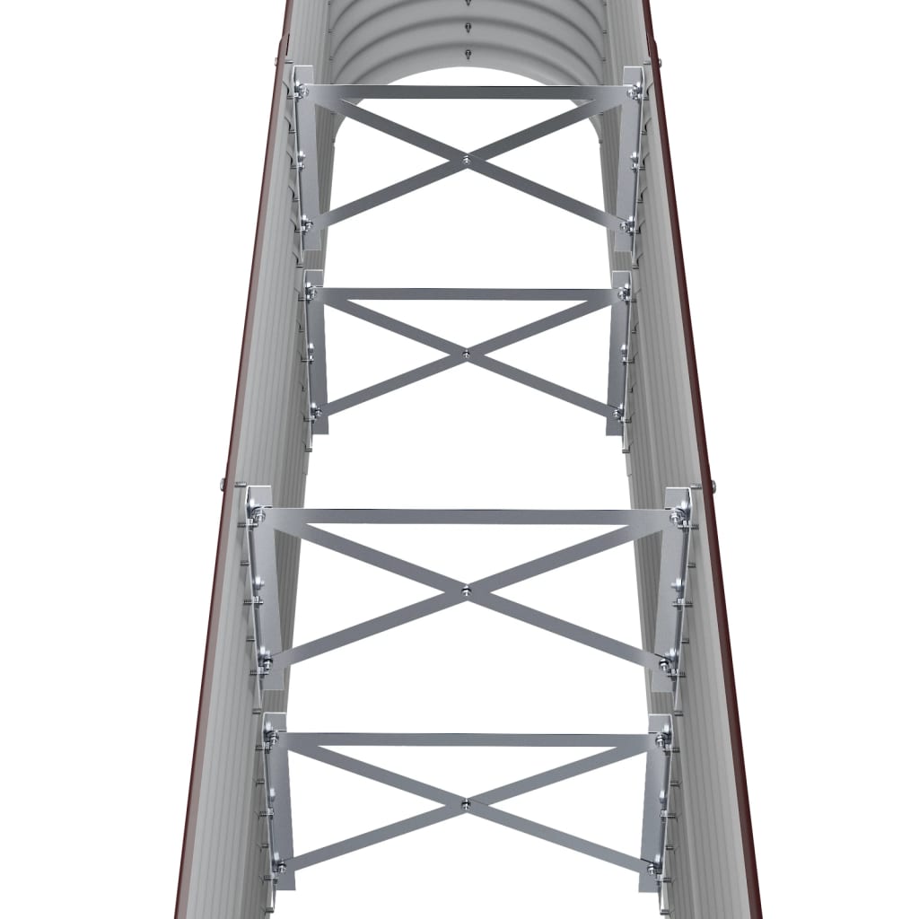 vidaXL Strat înălțat grădină 152x40x68 cm oțel galvanizat