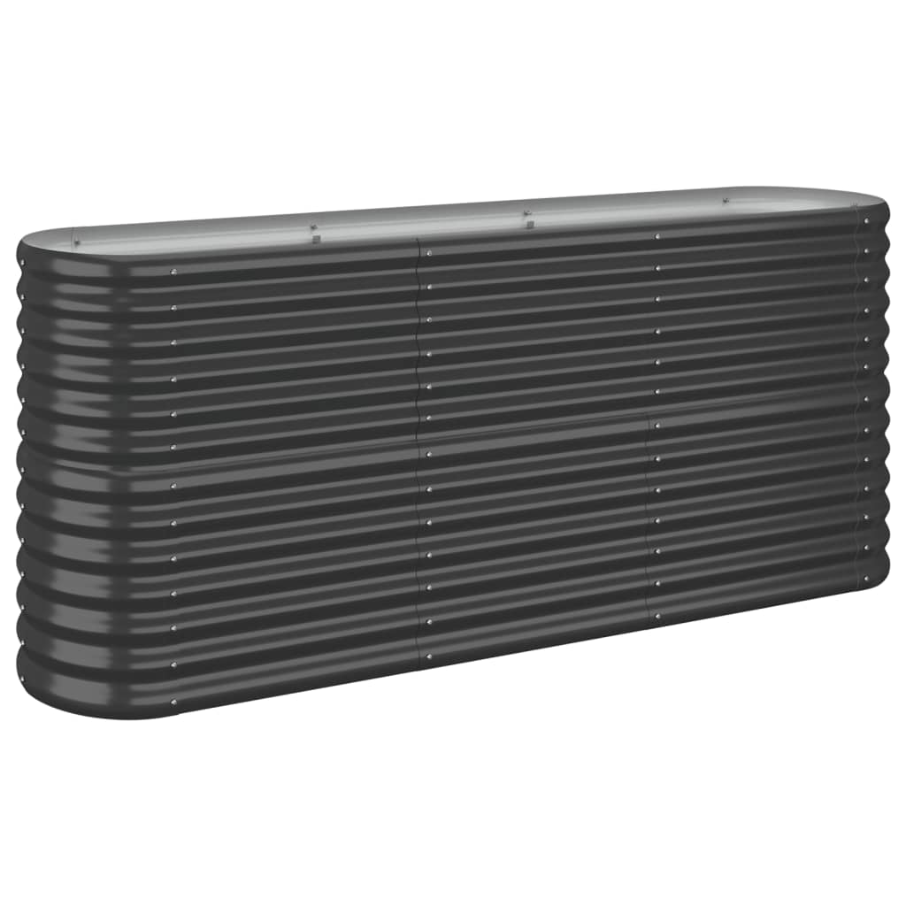 vidaXL Strat înălțat grădină 152x40x68 cm oțel galvanizat