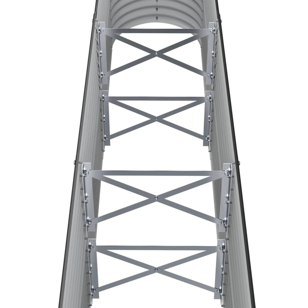 vidaXL Strat înălțat grădină 152x40x68 cm oțel galvanizat