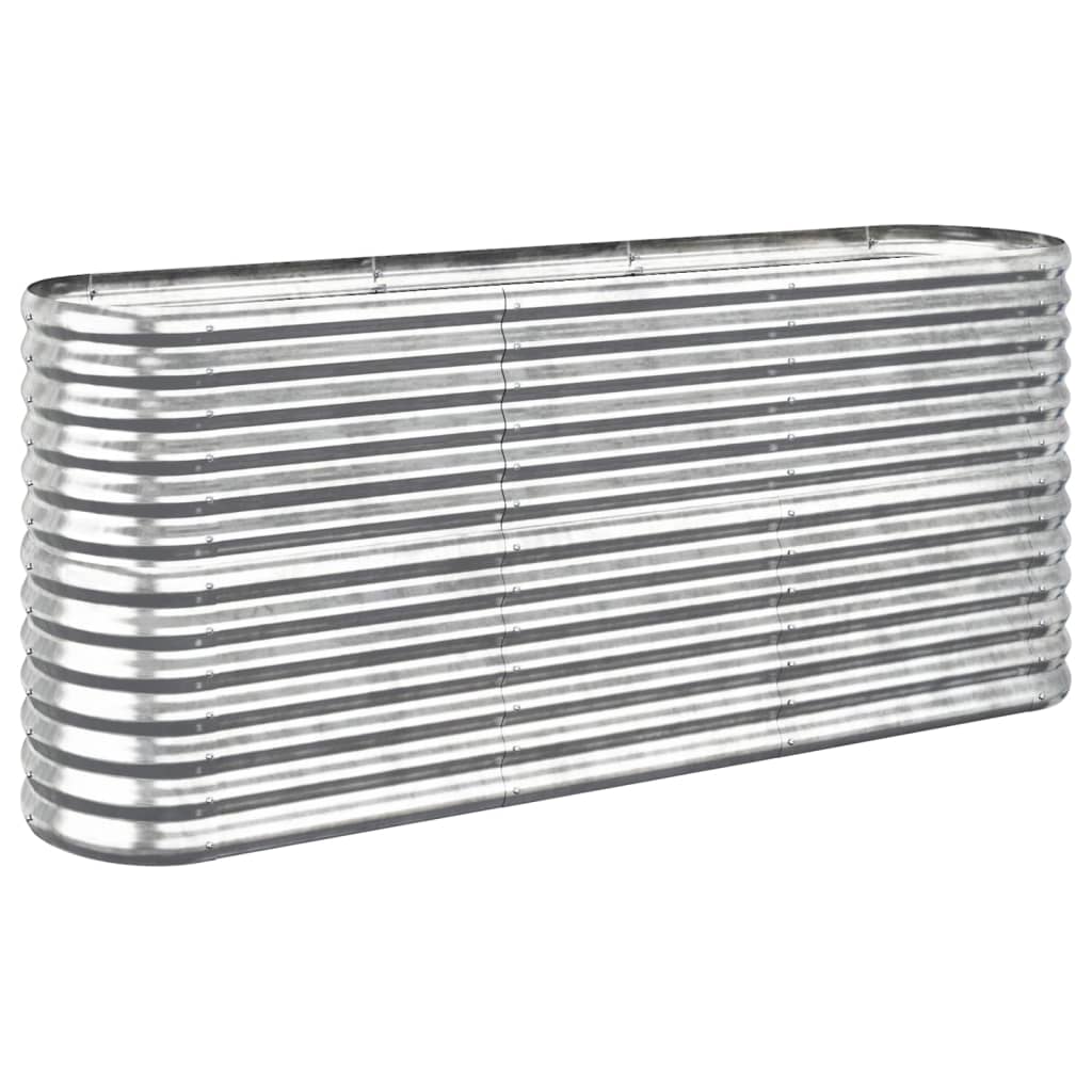 vidaXL Strat înălțat grădină 152x40x68 cm oțel galvanizat