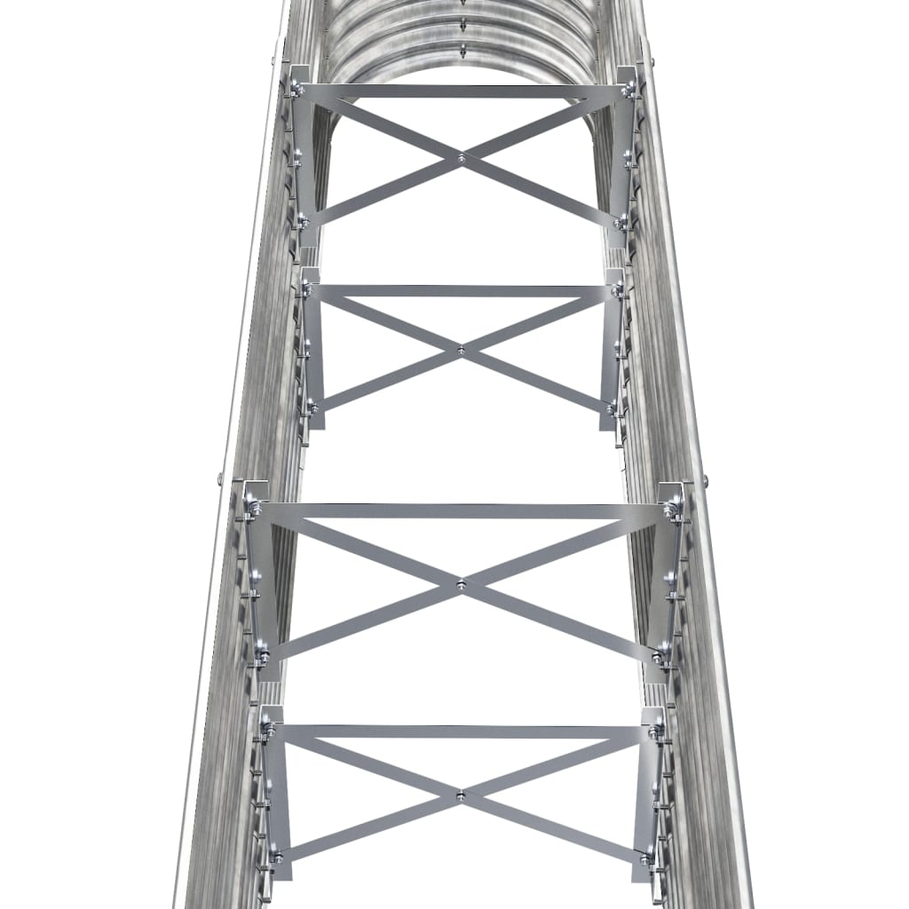 vidaXL Strat înălțat grădină 152x40x68 cm oțel galvanizat