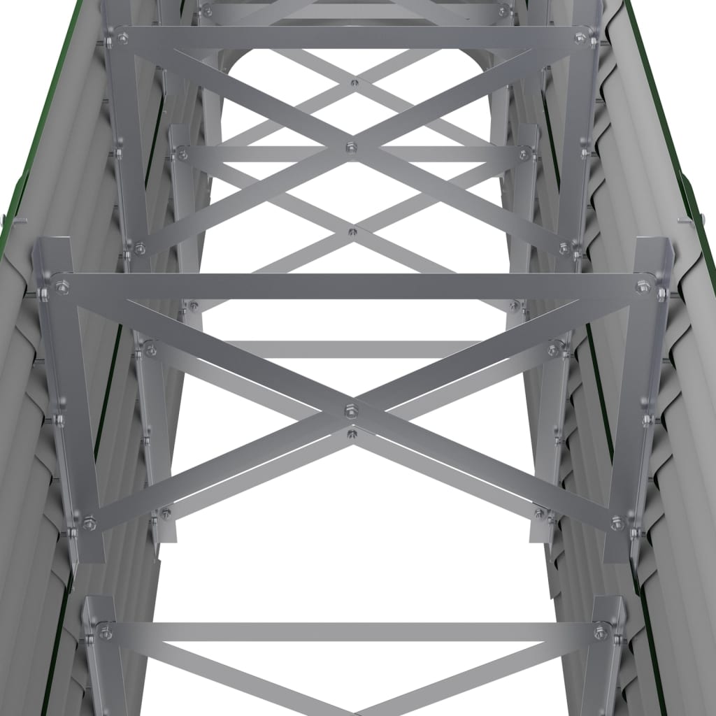 vidaXL Strat înălțat grădină 224x40x68 cm oțel galvanizat
