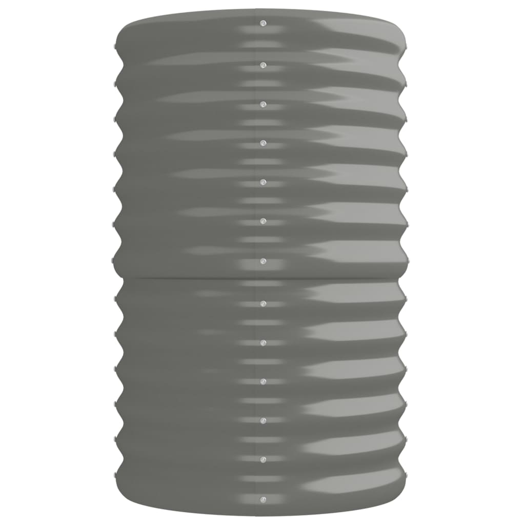 vidaXL Strat înălțat grădină gri 224x40x68cm oțel vopsit electrostatic
