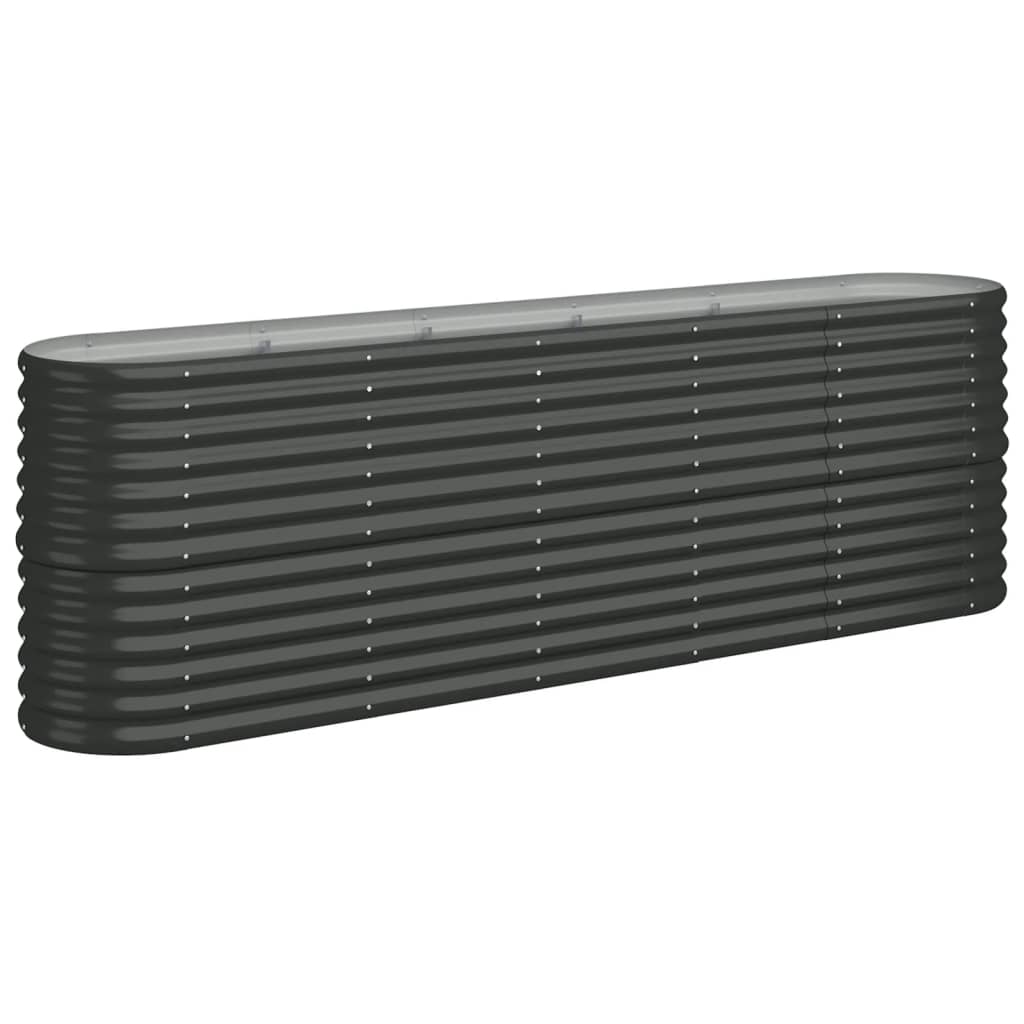 vidaXL Strat înălțat grădină 224x40x68 cm oțel galvanizat