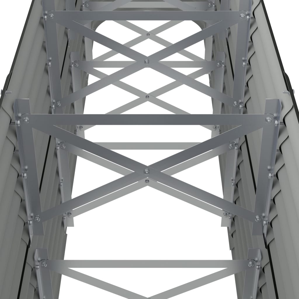 vidaXL Strat înălțat grădină 224x40x68 cm oțel galvanizat