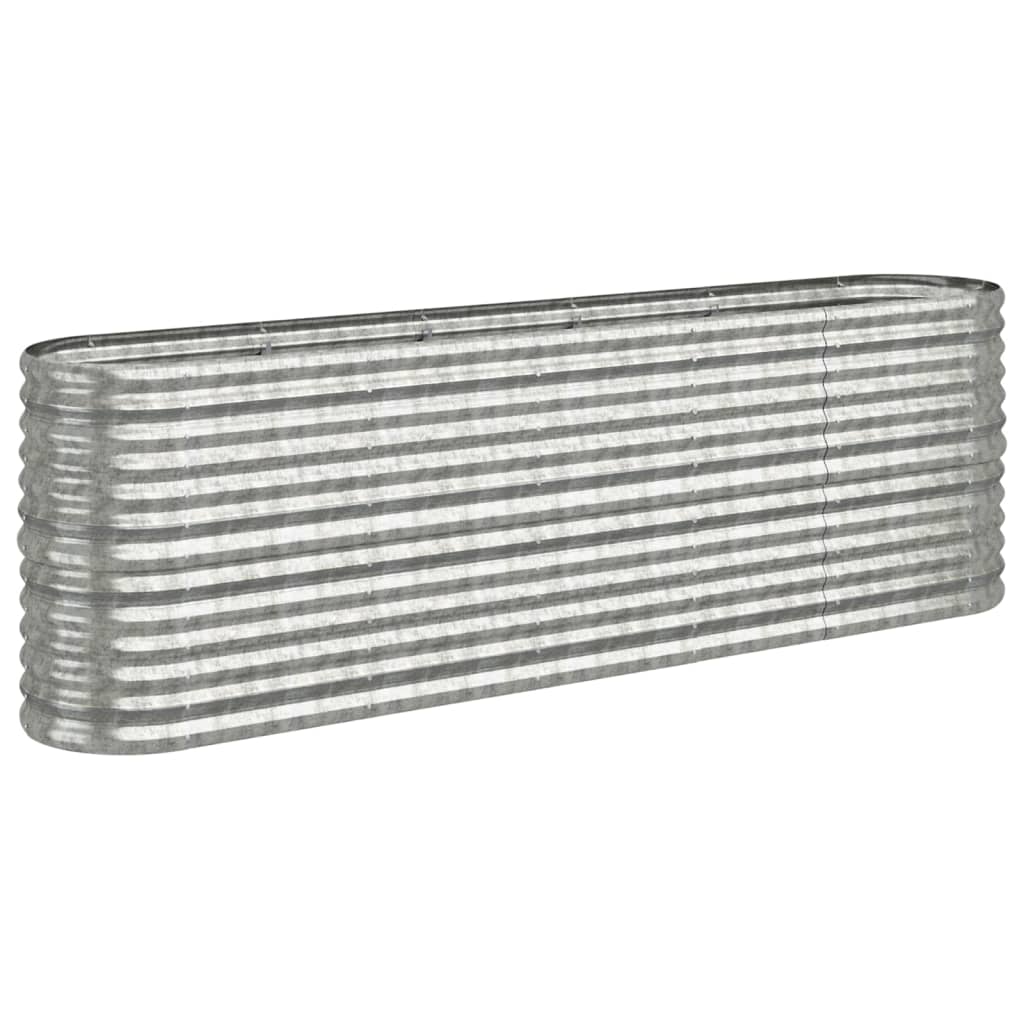 vidaXL Strat înălțat grădină 224x40x68 cm oțel galvanizat
