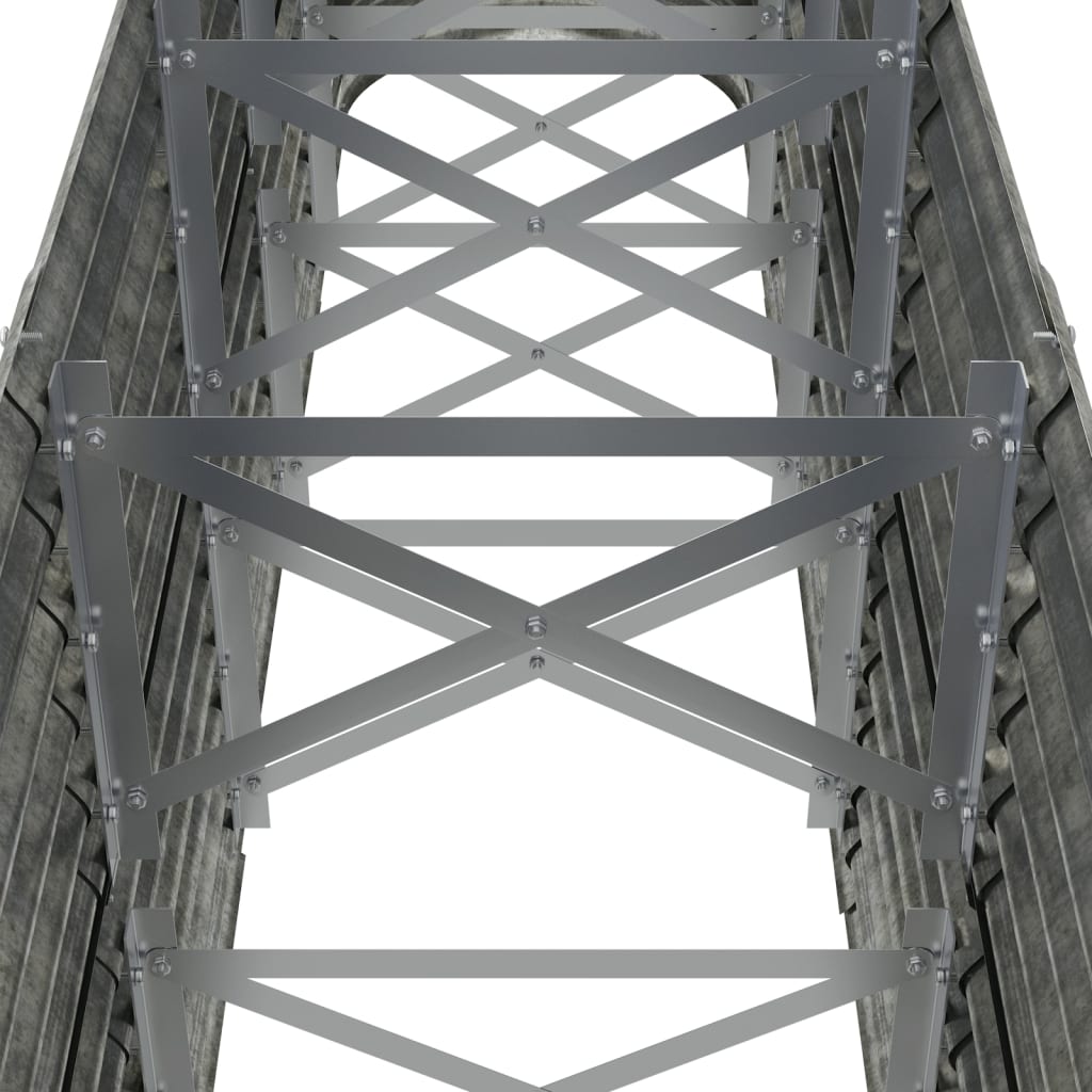 vidaXL Strat înălțat grădină 224x40x68 cm oțel galvanizat