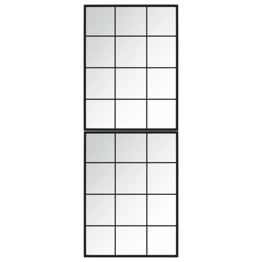 vidaXL Oglinzi de perete, 2 buc., negru, 80x60 cm, metal vidaXL Oglinzi de perete, 2 buc., negru, 80x60 cm, metal