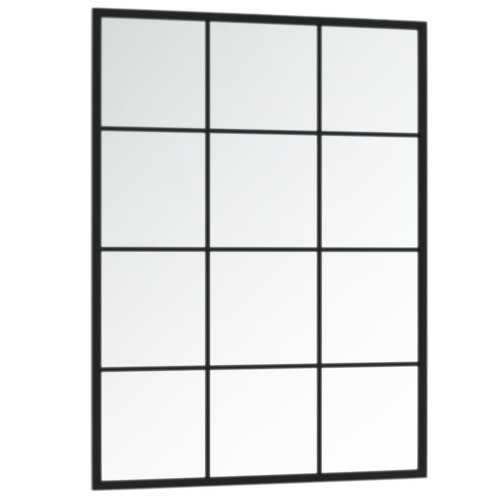 vidaXL Oglinzi de perete, 2 buc., negru, 80x60 cm, metal vidaXL Oglinzi de perete, 2 buc., negru, 80x60 cm, metal