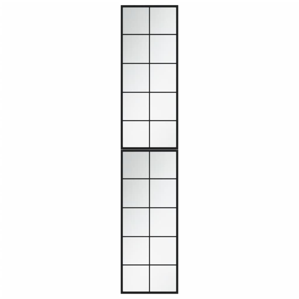 vidaXL Oglinzi de perete, 2 buc., negru, 100x40 cm, metal vidaXL Oglinzi de perete, 2 buc., negru, 100x40 cm, metal