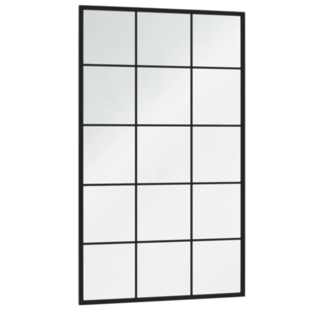 vidaXL Oglinzi de perete, 2 buc., negru, 100x60 cm, metal vidaXL Oglinzi de perete, 2 buc., negru, 100x60 cm, metal