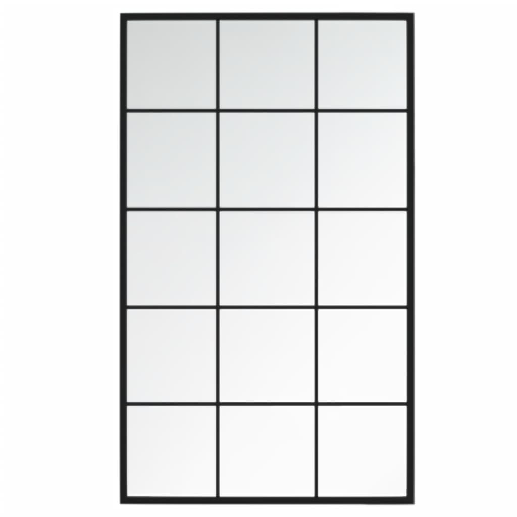 vidaXL Oglinzi de perete, 2 buc., negru, 100x60 cm, metal vidaXL Oglinzi de perete, 2 buc., negru, 100x60 cm, metal